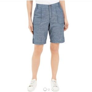 Karen Scott Women’s Comfort Waist Shorts Chambray 18